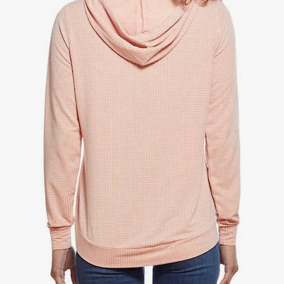NWT Cozy Peach Knit Hoodie - Picture 3 of 6